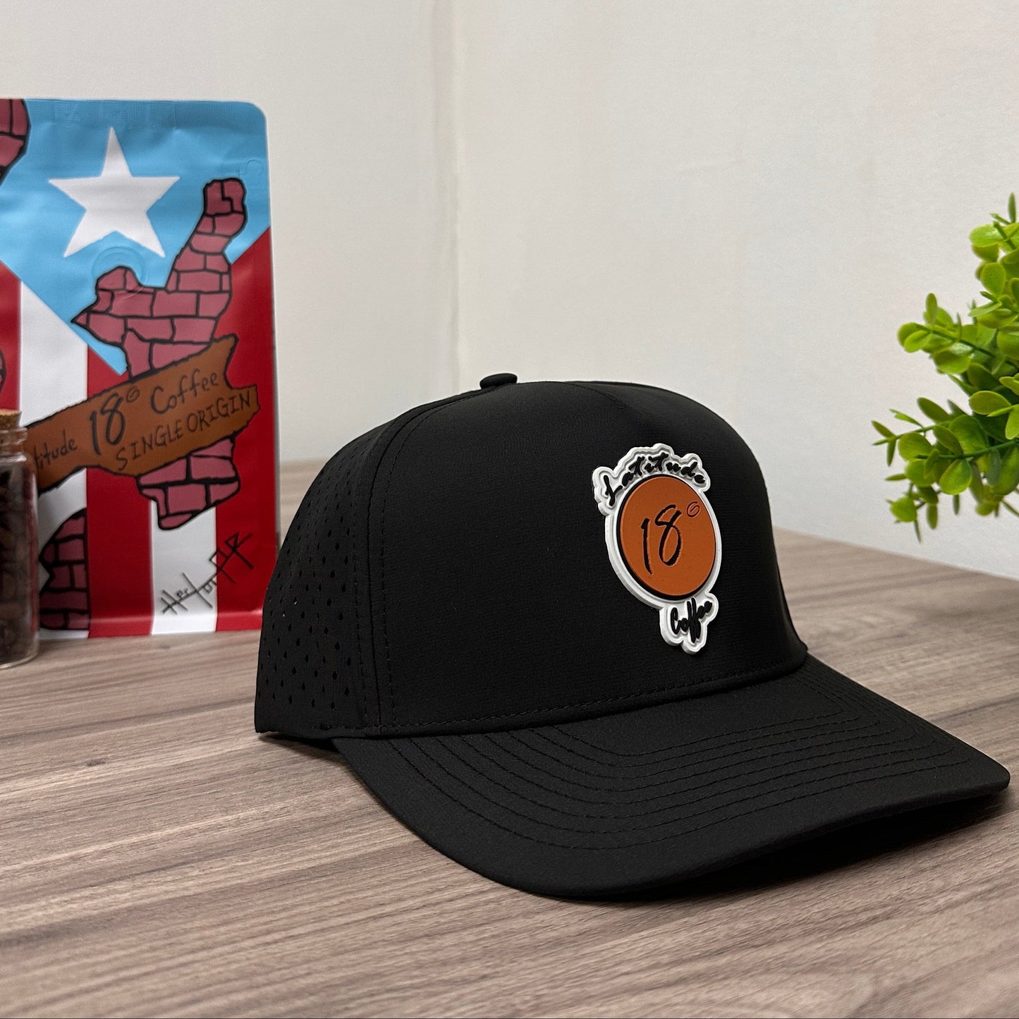 Latitude 18 Black Logo Cap